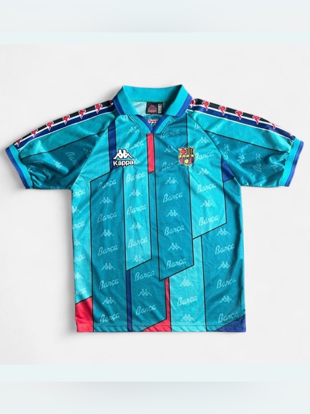 Vintage FC Barcelona Ronaldo Kappa Jersey 1996-1997 **rare Brazilian version**